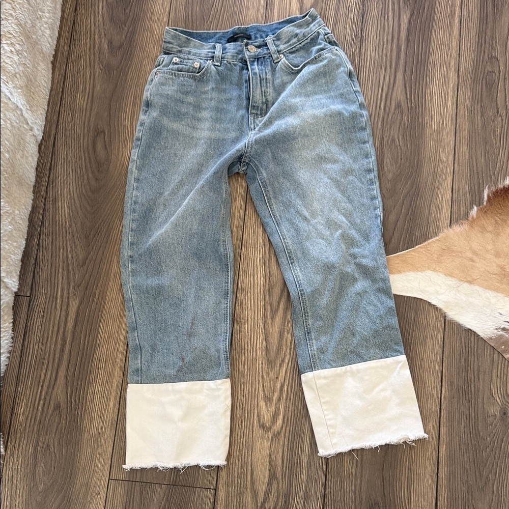 Mali studio Denim Jeans with White Hem 26